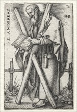 St. Andrew, 1545-1546. Hans Sebald Beham (German, 1500-1550). Engraving