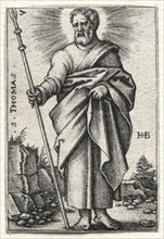 St. Thomas, 1545-1546. Hans Sebald Beham (German, 1500-1550). Engraving