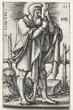 St. Simon, 1545-1546. Hans Sebald Beham (German, 1500-1550). Engraving