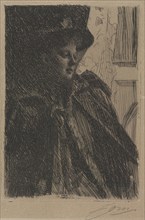 Mme. Olga Bratt, 1892. Anders Zorn (Swedish, 1860-1920). Etching