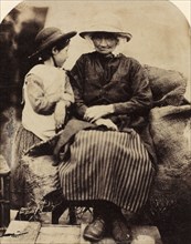 Servants at Rhagatt, Corwen, North Wales, c. 1860. John Lloyd (British, 1865). Albumen print from