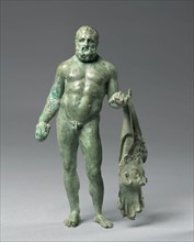 Hercules, c. 30 BC - 20. Italy, Rome, Early Imperial period. Bronze with silver and copper inlays;