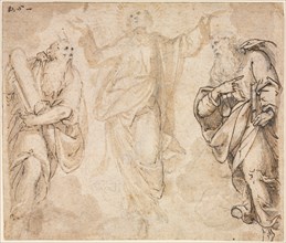The Transfiguration (recto), c. 1590. Camillo Procaccini (Italian, 1546-1629). Pen and brown ink