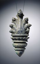 Earring, c. 12th-13th Century. Cambodia, Angkorean Period (877-1431). Bronze; overall: 8.3 x 3.5 x