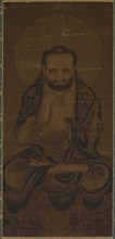 Sakyamuni Buddha, 1300s. China, Yuan dynasty (1271-1368). Hanging scroll; ink and color on silk;