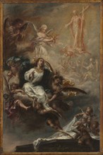 Study for "The Assumption of the Virgin" for San Augustín, Seville, c. 1670-1672. Juan de Valdés
