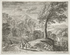 The Flight into Egypt: The Large Tree and the Cascade, c. 1652-1654. Herman van Swanevelt (Dutch, c