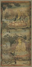 Lohans, c. 1300-1350. Sino-Tibetan, Yuan dynasty (1271-1368). Color and gold on cotton; overall: 72