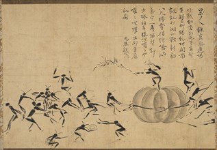 Festival of Insects, 1600s-1800s. Motsurin Joto (Japanese, d. 1492). Hanging scroll, ink on paper;