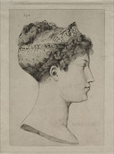 Marie Louise in Profile, 1860. Jules de Goncourt (French, 1830-1870). Etching with stipple and