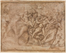 Copy of Raphael's Massacre of the Innocents, after 1510. Follower of Raphael (Italian, 1483-1520).