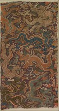 Dragons Chasing Flaming Pearls, 1200s or earlier. Central China, 13th century or earlier. Tapestry,