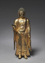 Statue of Amitabha, 800s. Korea, Unified Silla Kingdom (668-935). Gilt bronze; overall: 25.4 cm (10