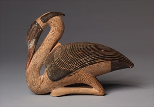 Heron Aryballos, c. 580 BC. Greece, Milesian, Eastern province, 6th Century BC. Earthenware with