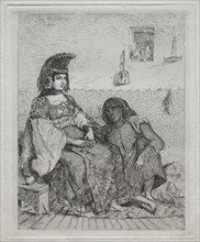 A Jewish Woman of Algiers, 1833. Eugène Delacroix (French, 1798-1863). Etching with chine collé