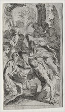 The Nativity. After Jacopo Palma il Giovane (Italian, c. 1548-1628). Etching