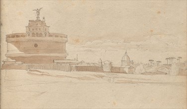 Album with Views of Rome and Surroundings, Landscape Studies, page 23a: Castle Saint Angelo, Rome.