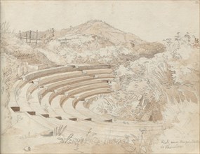 Album with Views of Rome and Surroundings, Landscape Studies, page 25a: Amphitheater, Tusculum.
