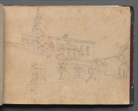 Album with Views of Rome and Surroundings, Landscape Studies, page 26a: Roman Architectural View.