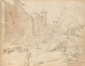 Album with Views of Rome and Surroundings, Landscape Studies, page 27a: "Frascati". Franz Johann