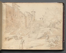 Album with Views of Rome and Surroundings, Landscape Studies, page 27a: "Frascati". Franz Johann