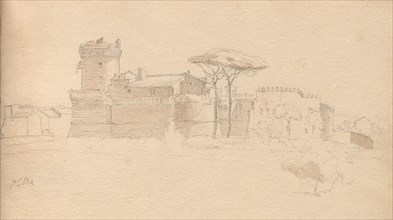 Album with Views of Rome and Surroundings, Landscape Studies, page 28a: "Ostia" . Franz Johann