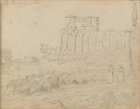Album with Views of Rome and Surroundings, Landscape Studies, page 07a: "Villla Barberini in Rome".
