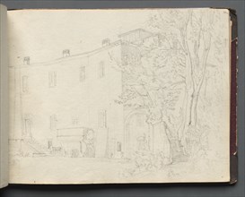 Album with Views of Rome and Surroundings, Landscape Studies, page 31a: Roman Archtectural Study.