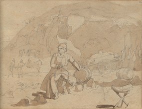 Album with Views of Rome and Surroundings, Landscape Studies, page 39a: Figure in a Landscape.