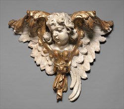 Head of an Angel, c. 1750. Joseph Anton Feuchtmayer (German, 1696-1770). Painted and gilded wood;