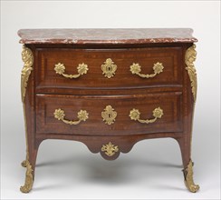 Chest of Drawers (Commode), c. 1725. Attributed to Etienne Doirat (French, c. 1670-1732). Kingwood