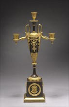Candelabrum, c. 1800. France, late 18th-early 19th century. Gilt and patinated metal; overall: 49.9