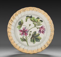 Plate from Dessert Service: Marsh Mallow, c. 1800. Derby (Crown Derby Period) (British). Porcelain;