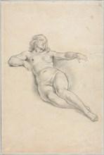 Reclining Female Nude (recto); Various Sketches of Figures and Plants (verso), 19th century.