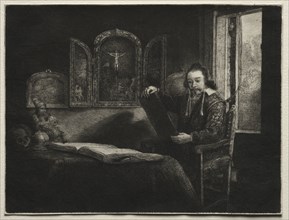 Abraham Francen, Apothecary, c. 1657. Rembrandt van Rijn (Dutch, 1606-1669). Etching, drypoint, and