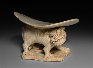 Pillow with Lion Base:  Qingbai Ware, 11th Century. China, Northern Song dynasty (960-1127). Glazed