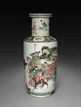 Vase with Decoration of Figures in Chariots, 1622-1722. China, Qing dynasty (1644-1912), Kangxi