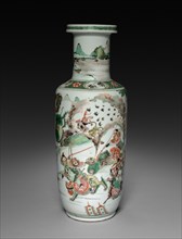 Vase with Decoration of Horsemen, 1622-1722. China, Qing dynasty (1644-1912), Kangxi reign