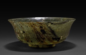 Bowl, 1736-1795. China, Qing dynasty (1644-1912), Qianlong reign (1735-1795). Spinach jade;