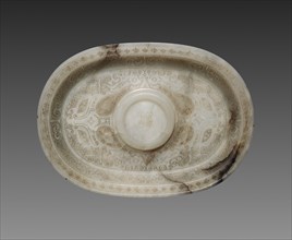 Oval Cup Stand with Animal Masks, 1736-1795. China, Qing dynasty, Qianlong mark and period