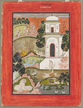 Devagandhara Ragini: An Ascetic in Retreat, from the Ragamala Series, c. 1760. India, Rajasthan,