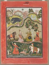 Kanhara Ragini: Song of Inspiration to Krishna for Killing the Elephant Demon, from the Ragamala