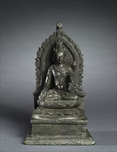 Seated Avalokitesvara, 800s. Central Java, 9th century. Bronze; overall: 13.6 cm (5 3/8 in.).