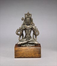 Bodhisattva Vajraraksha, c. 10th Century. Western Tibet, c. 10th Century. Silver; overall: 10.8 x 7