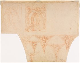 Studies for Christ Meeting His Mother on the Road to Calvary, Studies of an Angel in a Pendentive