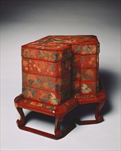Tiered Food Box with Stand, late 18th Century. Japan, Okinawa Prefecture, Ryukyu Islands, Edo
