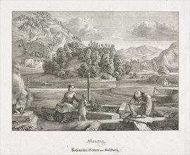Seven Views in Salzburg and Berchtesgaden: Monday: Rosenecker Garden Salzburg, 1823. Ferdinand