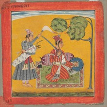 Dipak Raga, One of the Thirty-Six Melodies (Ragamala): Personifying Love, c. 1690. India, Pahari