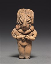 Male Figurine, 400-100 BC. Mexico, Guanajuato, Chupícuaro. Pottery with traces of white and red