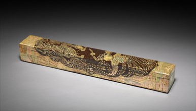 Scroll Box with Dragon and Phoenix Design, 1700s-1800s. Korea, Joseon dynasty (1392-1910).